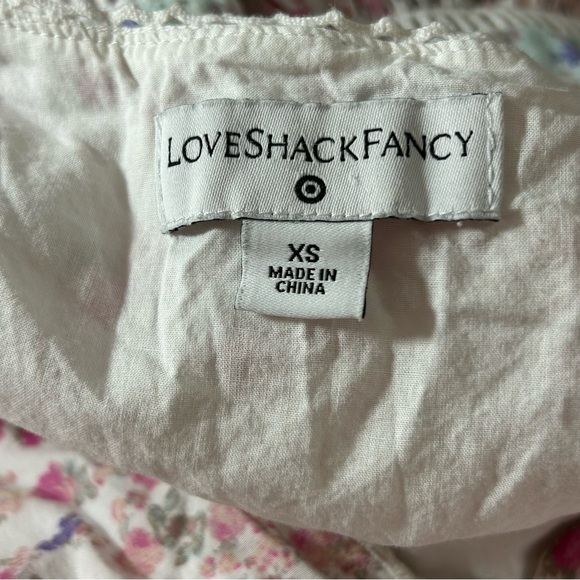 LoveShackFancy Dress Target Women's Sleeveless Lined Tiered Ruffle Floral XS - Picture 3 of 7